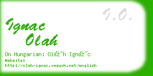 ignac olah business card